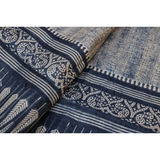 रितुपर्णा ⚘ Tussar Roller Printed Saree { L }