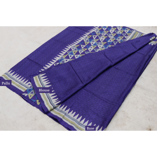 रितुपर्णा ⚘ Tussar Block Printed Saree { Q }