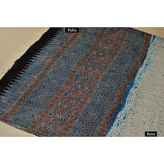 मृणालिनी ☘ Mul Cotton ☘ Ajrakh Bandhani Saree ~ 2