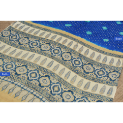 शिशिर ❀ Gajji Silk Ajrakh Bandhani Saree ❀ C