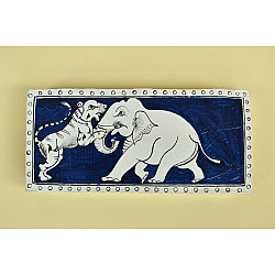 Wooden box ☀  Elephant ( Indigo )