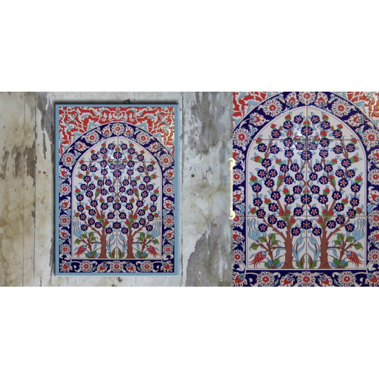 Grace the wall ~ TURKISH MURAL-F (Set of 6 tiles)