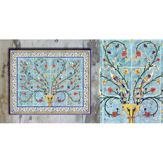 Grace the wall ~ TURKISH MURAL-I (Set of 6 tiles)