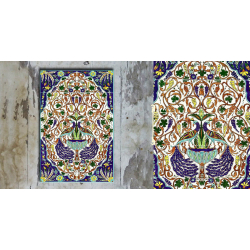 Grace the wall ~ TURKISH MURAL-J (Set of 15 tiles)