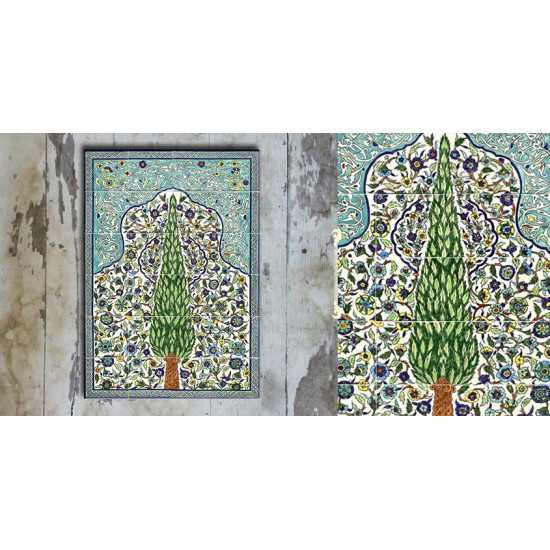 Grace the wall ~ TURKISH MURAL-N (Set of 18 tiles)