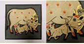 बनवारी ☙ Pichwai Painting ☙ Gopashtami Cows { 8 x 8 inch } - Gray {L}