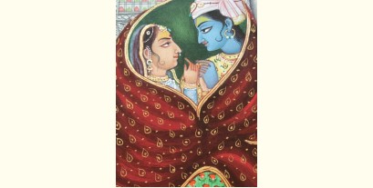 Miniature Painting ~ Rajasthan ~ Radha Krishna Together