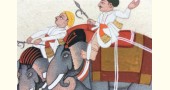 Miniature Painting from Rajasthan ~ Elephant rider