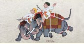 Miniature Painting from Rajasthan ~ Elephant rider