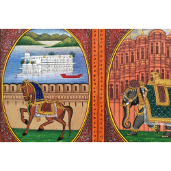 Miniature Painting ~ Rajasthan ~ Three City