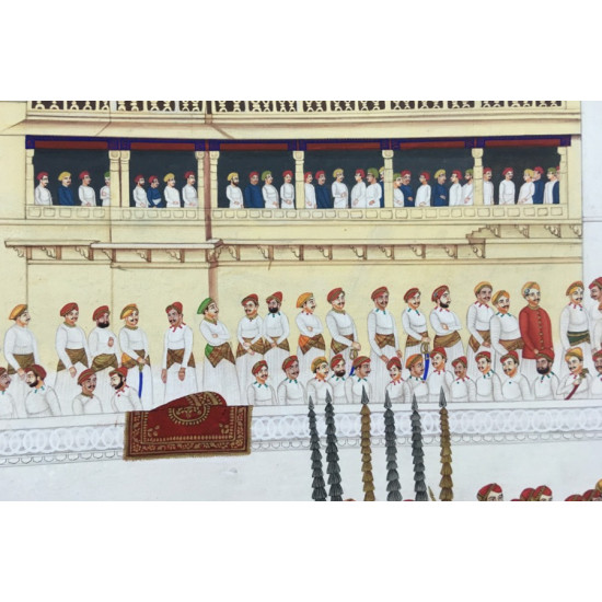 Miniature Painting ~ Rajasthan ~ Udaipur Palace Sabha