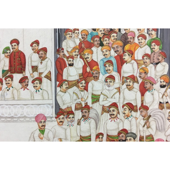 Miniature Painting ~ Rajasthan ~ Udaipur Palace Sabha