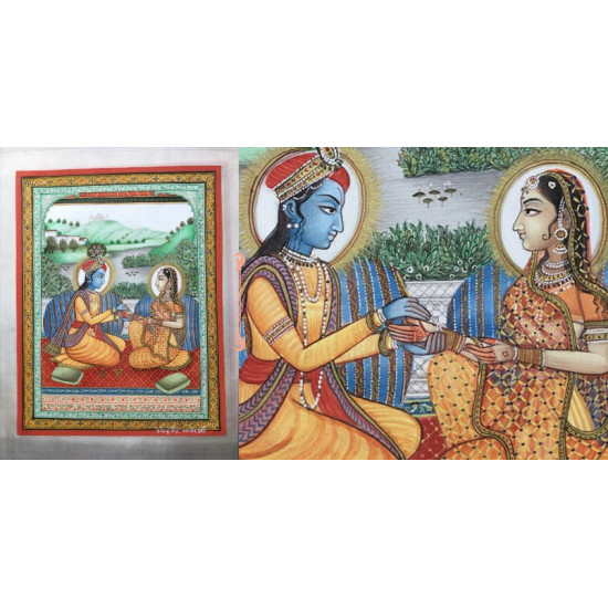 Miniature Painting ~ Rajasthan ~ Radha Krishna