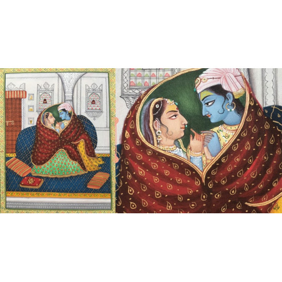 Miniature Painting ~ Rajasthan ~ Radha Krishna Together