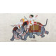 Miniature Painting from Rajasthan ~ Elephant rider