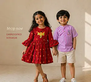 Pure Cotton Handmade Kidswear ( Block Printed & Embroidered )