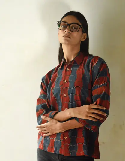 Ajrakh cotton shirt
