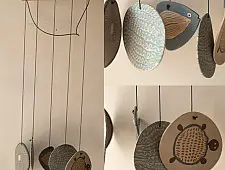 Ceramic . Hangings |  Handmade Ceramic Chimes - A