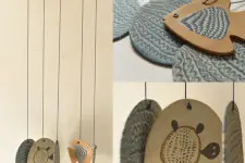 Ceramic . Hangings |  Handmade Ceramic Chimes - B