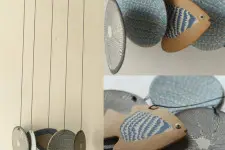 Ceramic . Hangings |  Handmade Ceramic Chimes - E