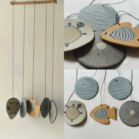 Handmade Ceramic Chimes - Hangings