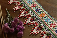 Shubh-Laabh . शुभ लाभ ⁂ Handcrafted - Bead Door Toran