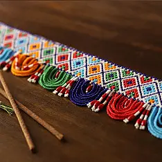 शुभ लाभ ⁂ Handmade Bead Temple Toran ⁂ 25