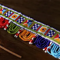 शुभ लाभ ⁂ Handmade Glass Bead Toran ⁂ 1E