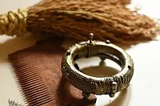Kanupriya | Tribal / Vintage Jewelry - Jhaali Design Kada (Three Size Options)