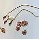 online Handmade designer glass Necklace - Pink 