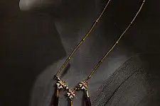 Kusumaprabha . कुसुमांप्रभा | Designer Glass Necklace - Pink