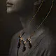 online Handmade designer glass Necklace - Pink 