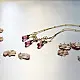 online Handmade designer glass Necklace - Pink 