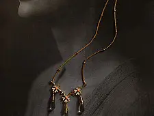 Kusumaprabha . कुसुमांप्रभा | Designer Glass Necklace - White