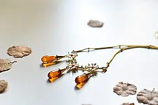 Kusumaprabha . कुसुमांप्रभा | Designer Glass Necklace - Brown