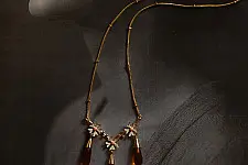 Kusumaprabha . कुसुमांप्रभा | Designer Glass Necklace - Brown