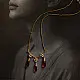 online Handmade designer glass Necklace - Brown 