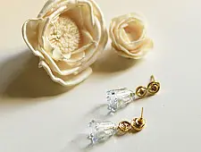 Kusumaprabha . कुसुमांप्रभा ✦ Handmade Glass Earring - Bindu Jhumka