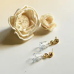 Kusumaprabha . कुसुमांप्रभा ✦ Handmade Glass Earring - Bindu Jhumka