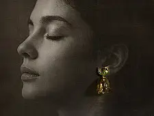 Kusumaprabha . कुसुमांप्रभा | Designer Glass Earring - Perrot Jhumka
