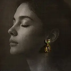 Kusumaprabha . कुसुमांप्रभा | Designer Glass Earring - Perrot Jhumka