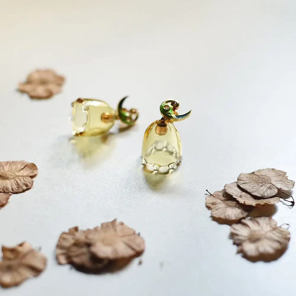 online Handmade designer glass earring - Perrot Jhumka