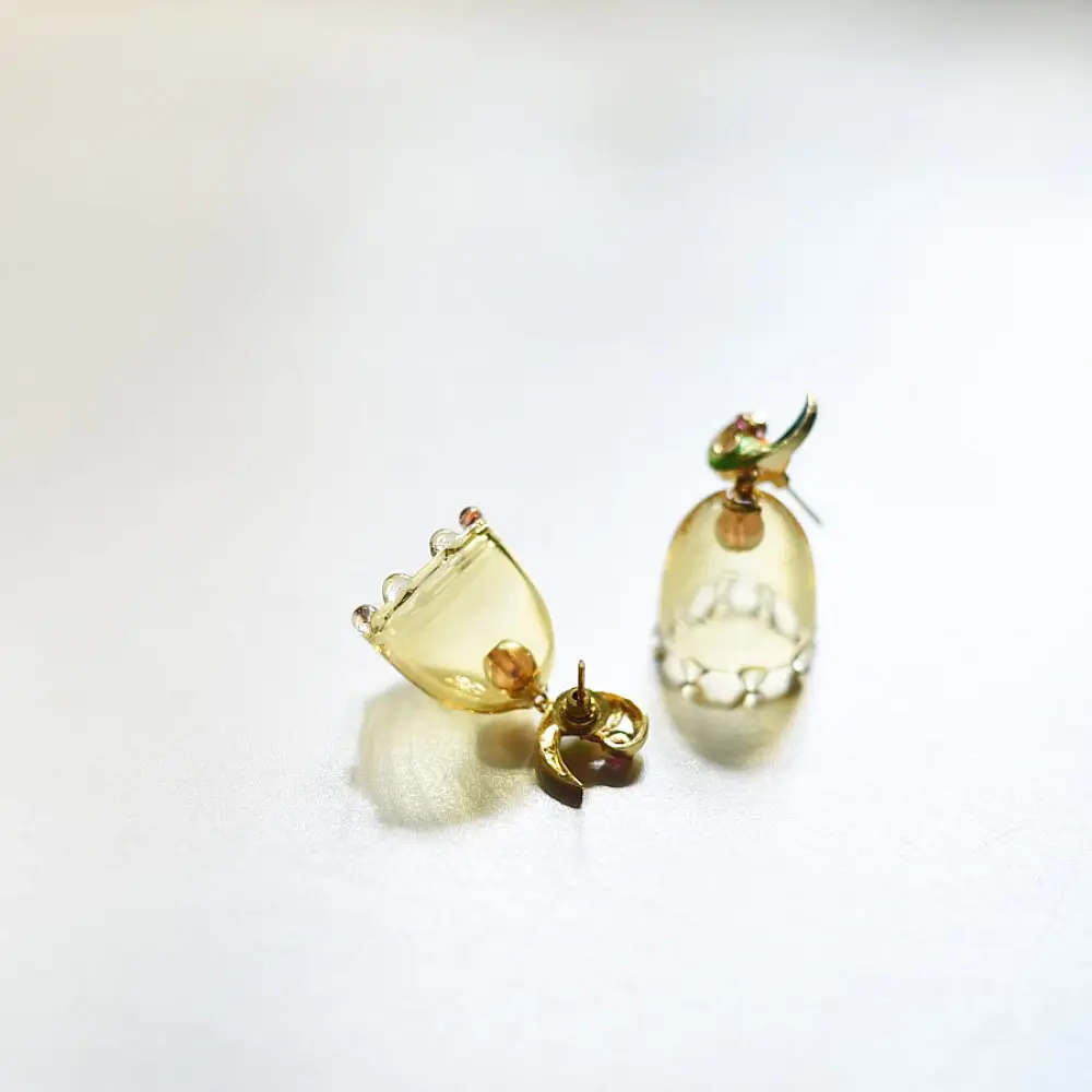 online Handmade designer glass earring - Perrot Jhumka