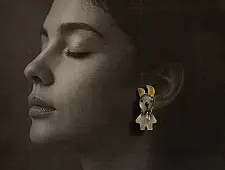 Kusumaprabha . कुसुमांप्रभा | Designer Glass Earring - Bunny