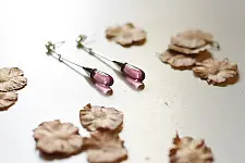 Kusumaprabha . कुसुमांप्रभा | Designer Glass Earring - Pink