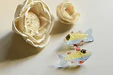 Kusumaprabha . कुसुमांप्रभा ✦ Handmade Glass Earring - Fish