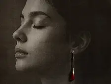 Kusumaprabha . कुसुमांप्रभा | Designer Glass Earring - Brown