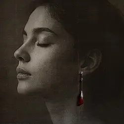 Kusumaprabha . कुसुमांप्रभा | Designer Glass Earring - Brown