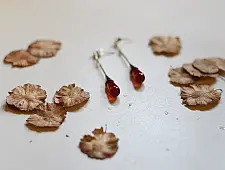 Kusumaprabha . कुसुमांप्रभा | Designer Glass Earring - Brown