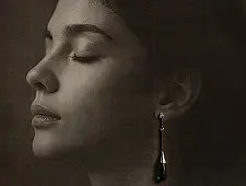 Kusumaprabha . कुसुमांप्रभा | Designer Glass Earring - Green
